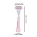 JASQQB Non-Electric Pink Women’s Razor – 1 Handle and 4 Blades for Smooth Shave, Ergonomic and Lightweight Design